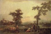 Francesco Zuccarelli, Landscape with a Woman Leading a Cow
